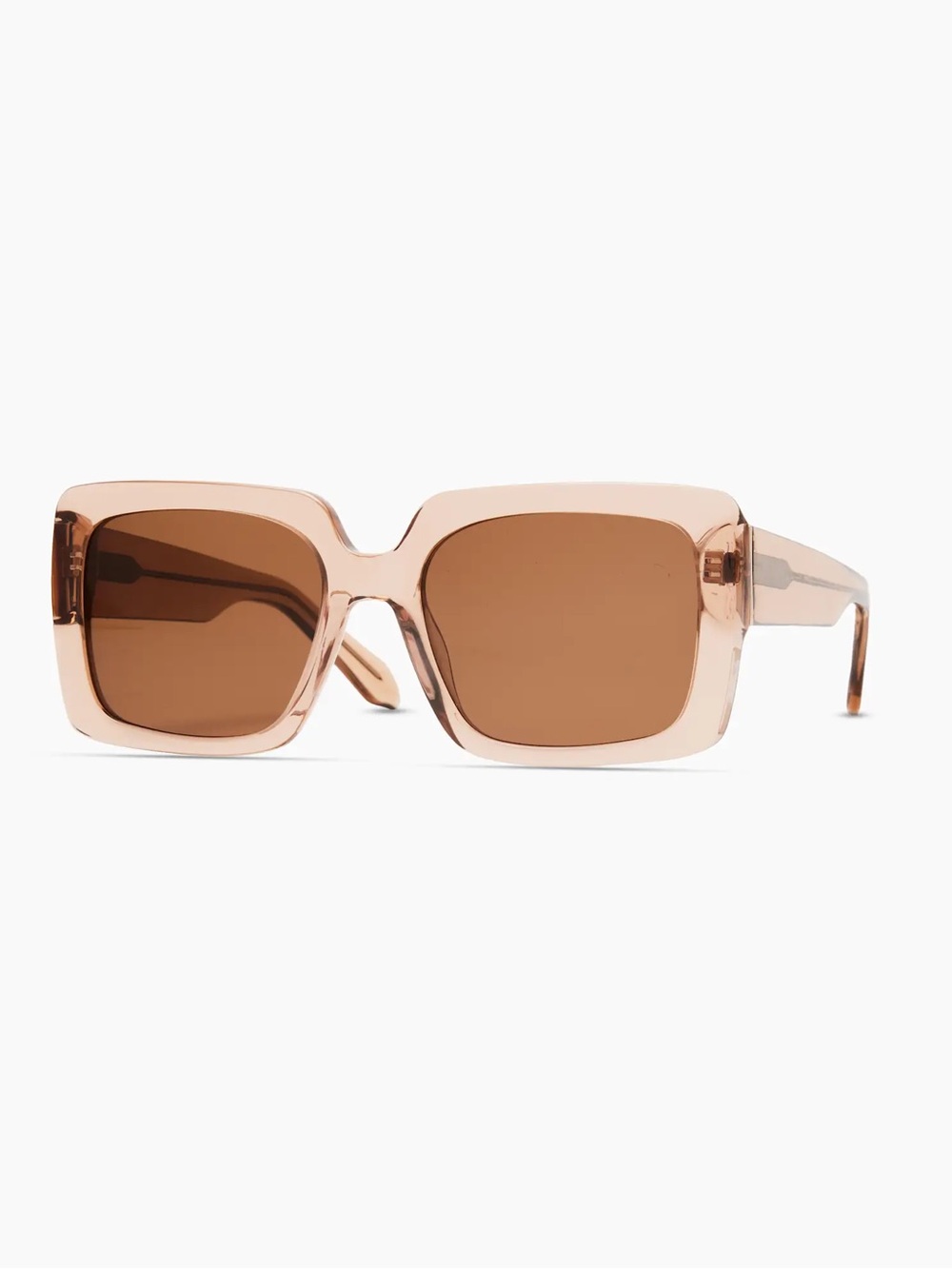 QUINCE Cartagena Polarized Acetate Sunglasses in Clear Taupe